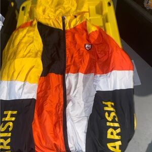 HARISH Men's Color Block Raincoat - Yellow, Orange, Black